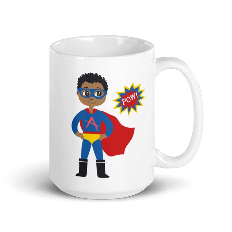 Coffe mug with Ashton (Little Muffincakes) in his superhero costume. 
