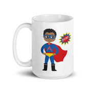 Ashton superhero mug. Brown superhero. 