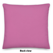 Zhara Afro pillow jn medium pink. Back view. Little Muffincakes