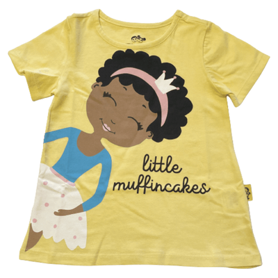 Zhara afro shirt in sunshine yellow. Little Muffincakes